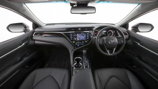 2018 Toyota Camry SL V6 Black Leather Interior