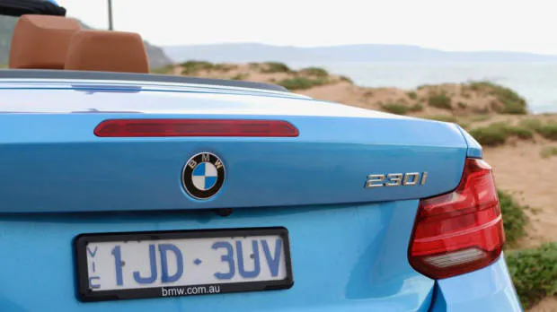 2018 BMW 230i Convertible Seaside Blue Boot Lid