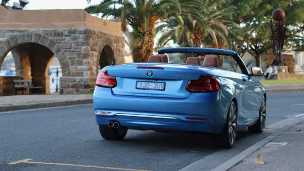 2018 BMW 230i Convertible Seaside Blue Rear End