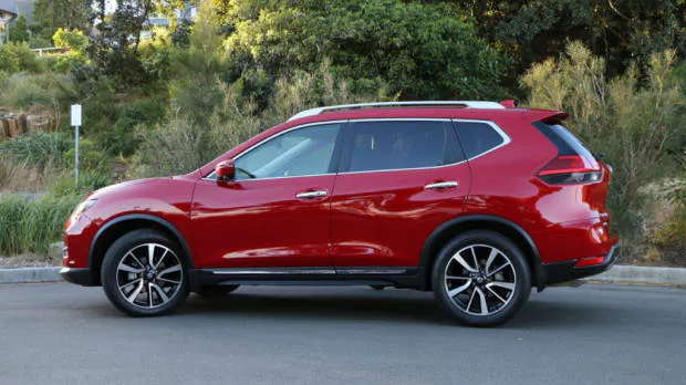 2018 Nissan X-Trail Ti Review Ruby Red Side On