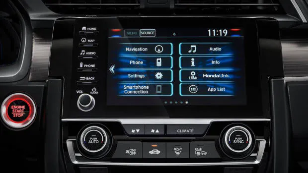 2019 Honda Civic infotainment screen