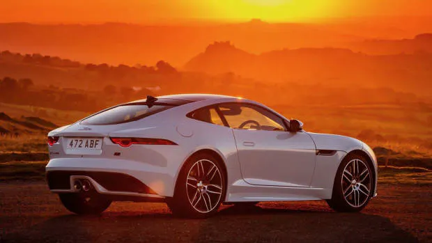 2020 Jaguar F-Type Chequered Flag white rear 3/4