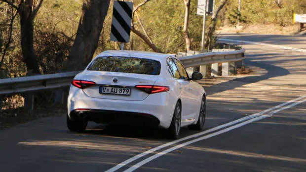 2019 Alfa Romeo Giulia Alfa White driving