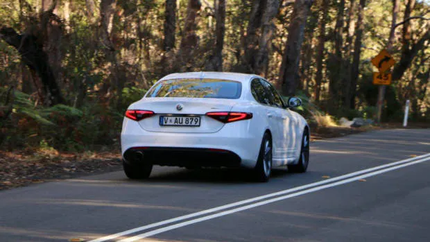 2019 Alfa Romeo Giulia Alfa White driving