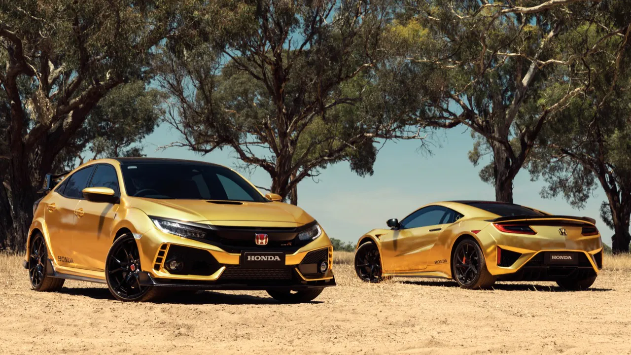 Honda Australia celebrates fifty years with gold NSX, Type R