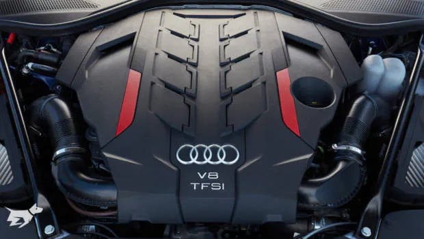2021 Audi S8 4.0 TFSI engine bay