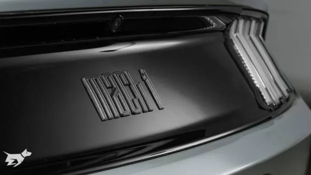 Deck badge on the 2021 Ford Mustang Mach 1