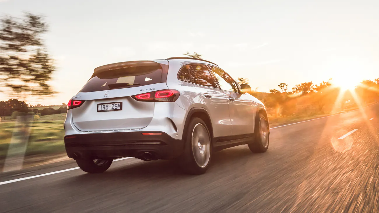The 2021 Mercedes-AMG GLA 35 SUV in silver