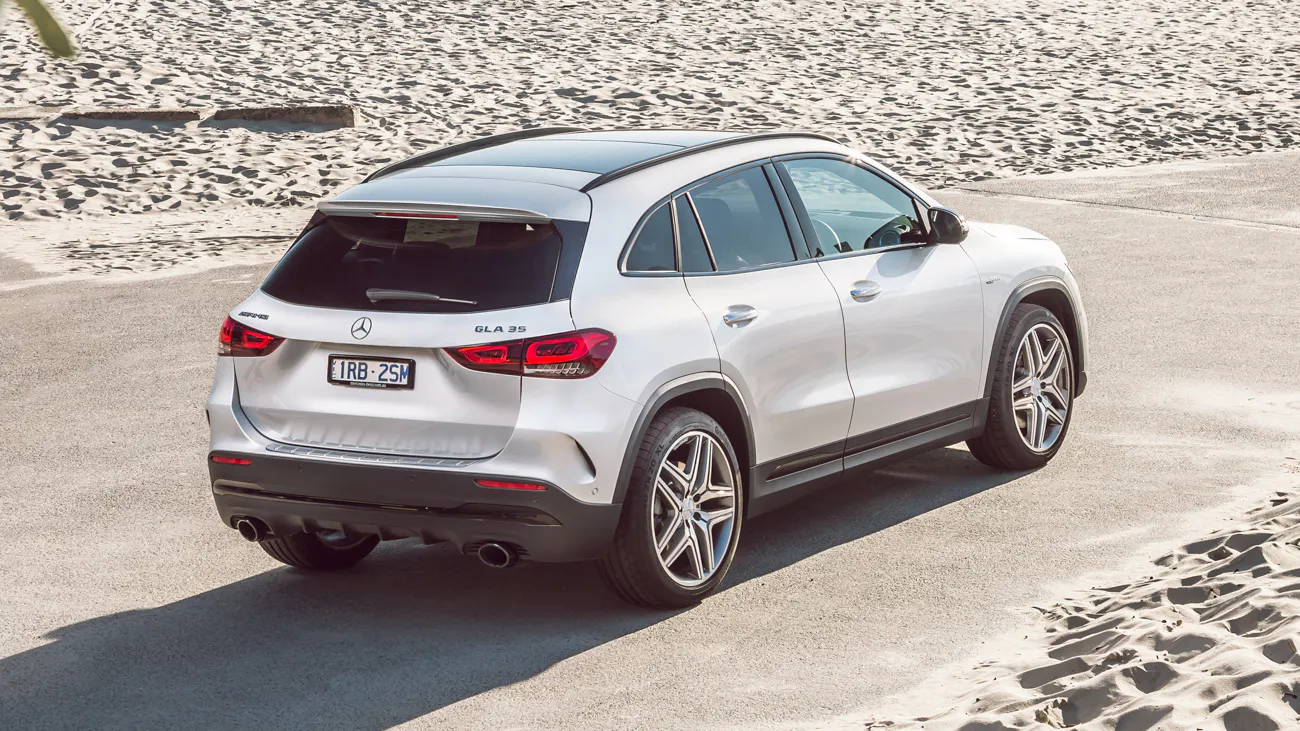 The 2021 Mercedes-AMG GLA 35 SUV in silver