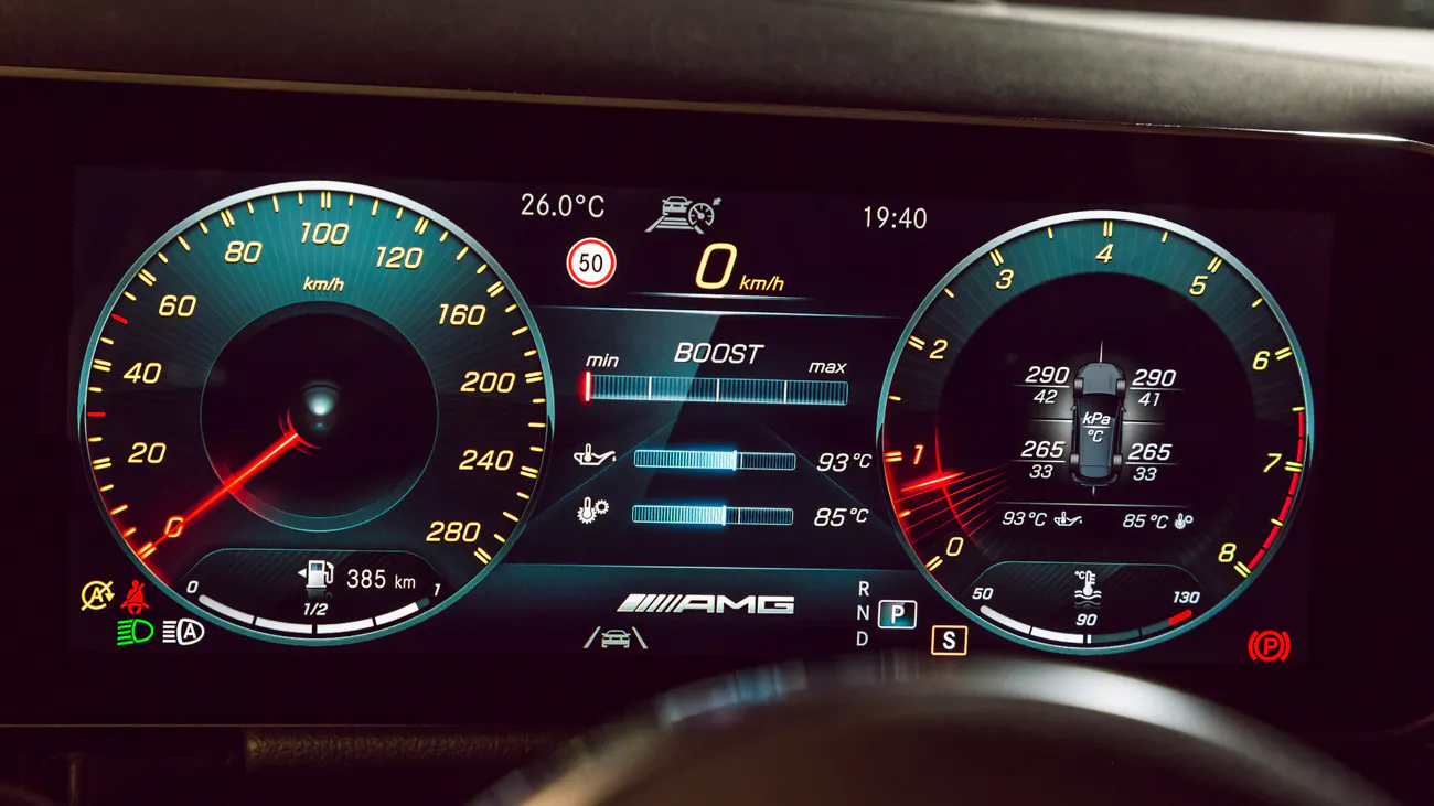 Interior on the 2021 Mercedes-AMG GLA 35 SUV