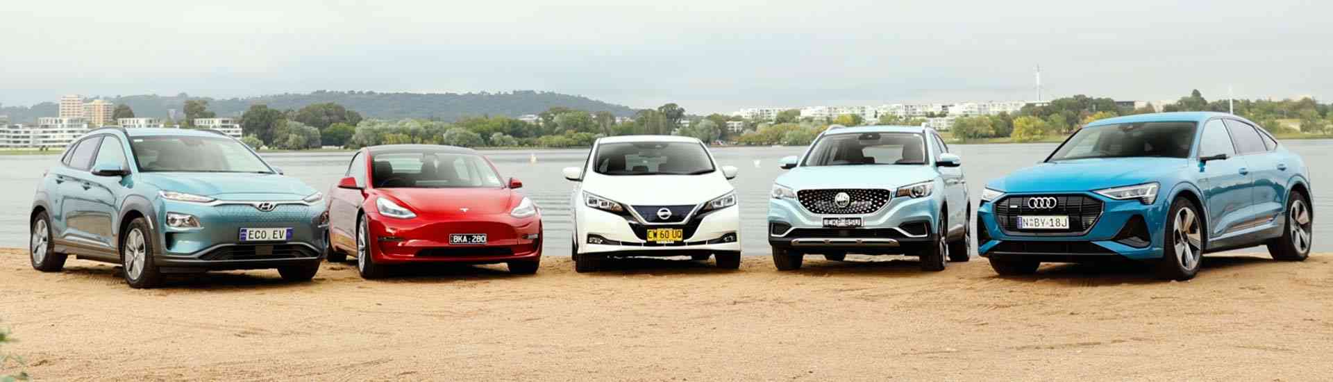 We test five electric cars until they die in an Australian EV range test: Model 3, Kona, Leaf, ZS EV and e-tron tested