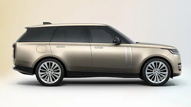 Range Rover 2022 side profile gold