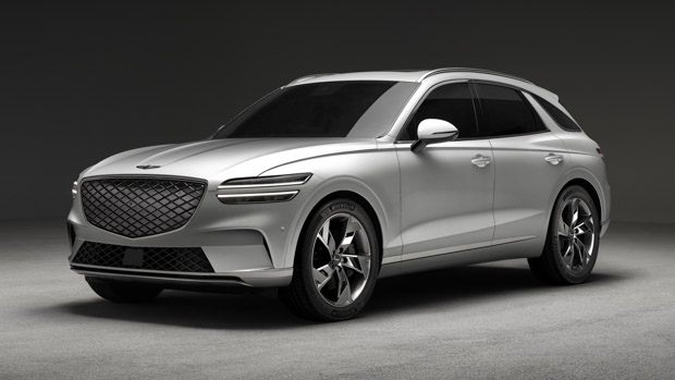 Electric Genesis GV70 2022: full EV revealed with dual-motor AWD, 350kW charging