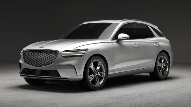 Electric Genesis GV70 2022: full EV revealed with dual-motor AWD, 350kW charging