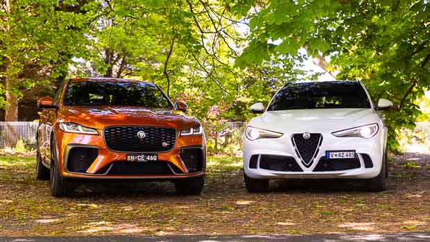 Jaguar F-Pace SVR vs Alfa Romeo Stelvio Quadrifoglio 2022 comparison