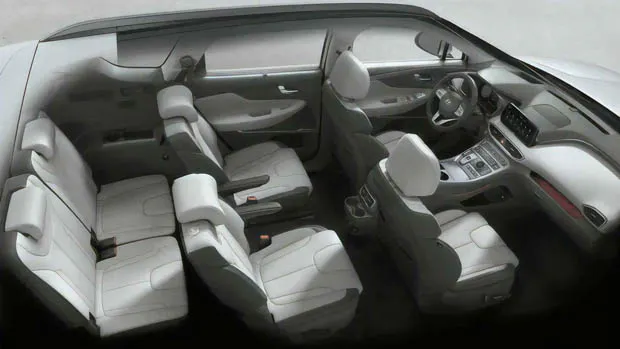 Hyundai Santa Fe 2022 six seat layout