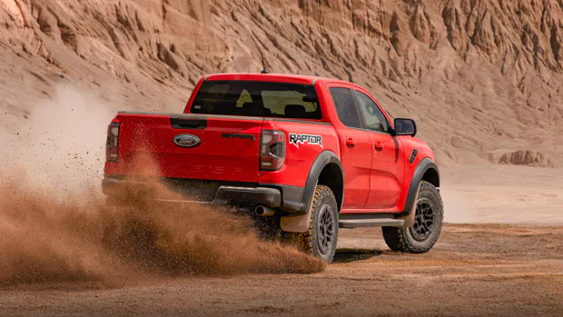 Ford Ranger Raptor 2022 rear 3/4 skid