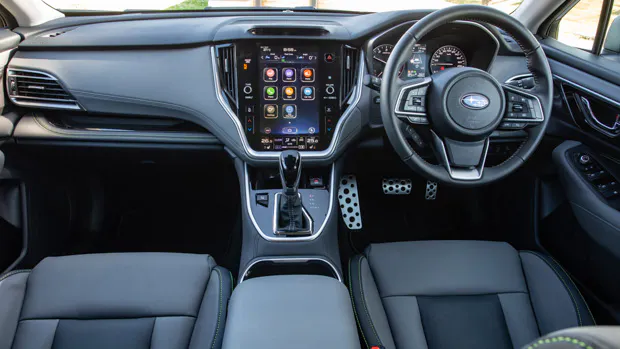 2021 Subaru Outback Sport silver SUV wagon - interior front cabin