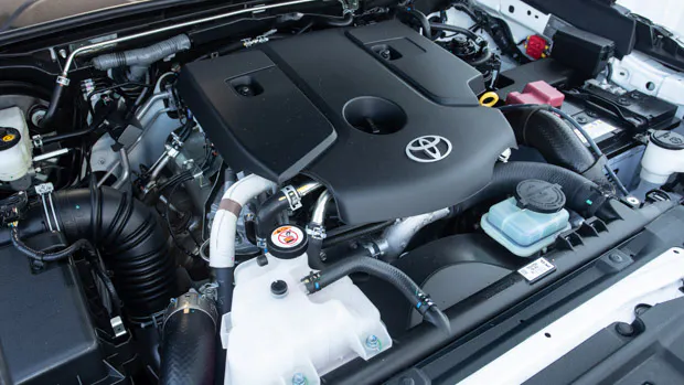 2022 Toyota Hilux SR5 review white ute - exterior engine bay