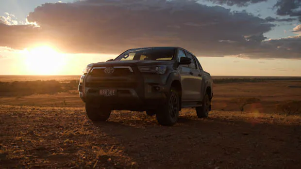 Toyota Hilux Rogue sunset shot outback