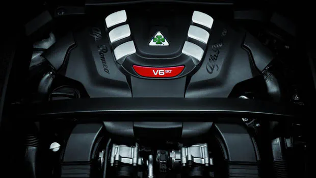 Alfa-Romeo twin-turbo V6 engine