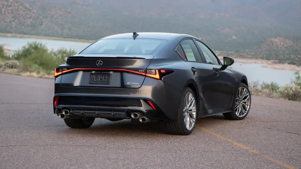 Lexus IS500 2022 rear 3/4 2