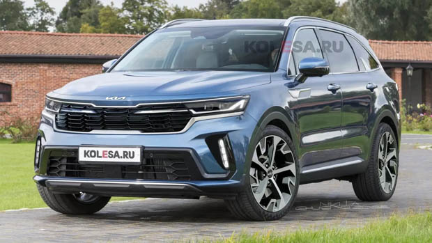 Kia Sorento 2023: facelift rendering shows what could be in store for next iteration of three-row SUV