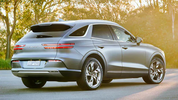 Genesis electrified GV70 rear 3/4