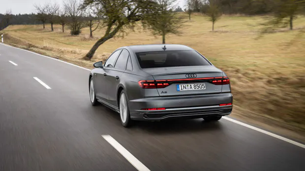 Audi A8 2023 rear driving