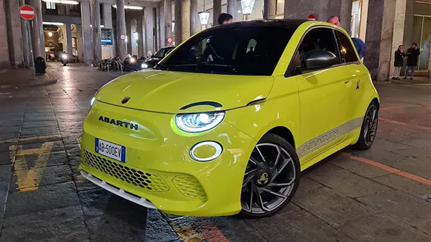 Abarth 500 EV: electric hot hatch spotted ahead of reveal