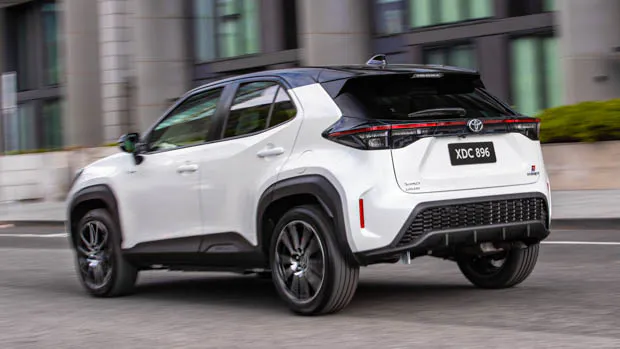 Toyota Yaris Cross GR Sport 2023 driving rear 3/4