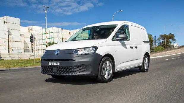 Volkswagen Caddy Cargo SWB TSI 2023 front 3/4 driving 2