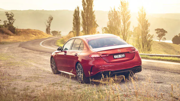 Mercedes-AMG C43 2023 rear highway