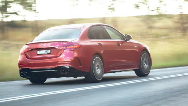 Mercedes-AMG C43 2023 rear 3/4 driving