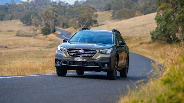 Subaru Outback XT Sport 2023 front 3/4 driving
