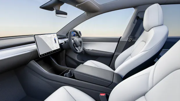 Tesla Model Y 2023 white interior right hand drive RHD