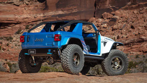 Jeep debuts electric Wrangler with a manual transmission and more wild concepts at annual Easter Safari