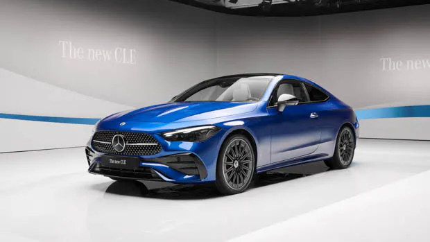 2024 Mercedes-Benz CLE-Class blue paint in studio shot