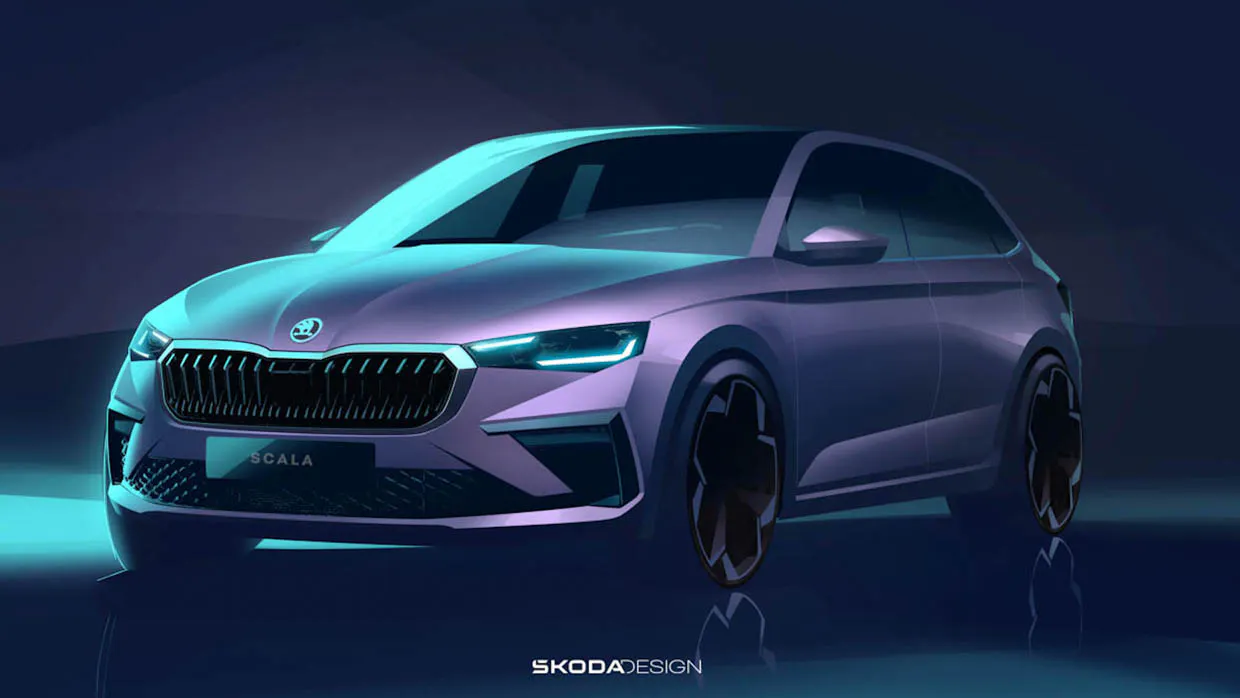 Facelifted Skoda Scala hatchback set for August 1 debut