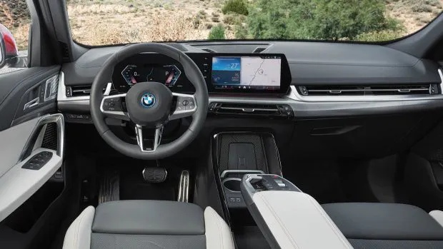 2024 BMW iX2 interior wide shot steering wheel