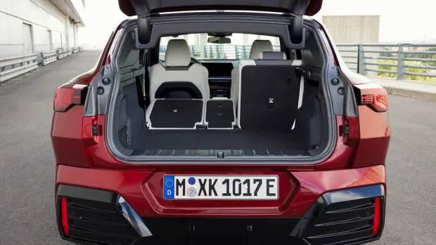 2024 BMW iX2 boot with one side seats down