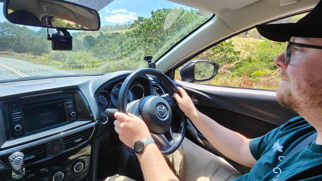 Driving through the mountains of Brisbane with Drive Against Depression