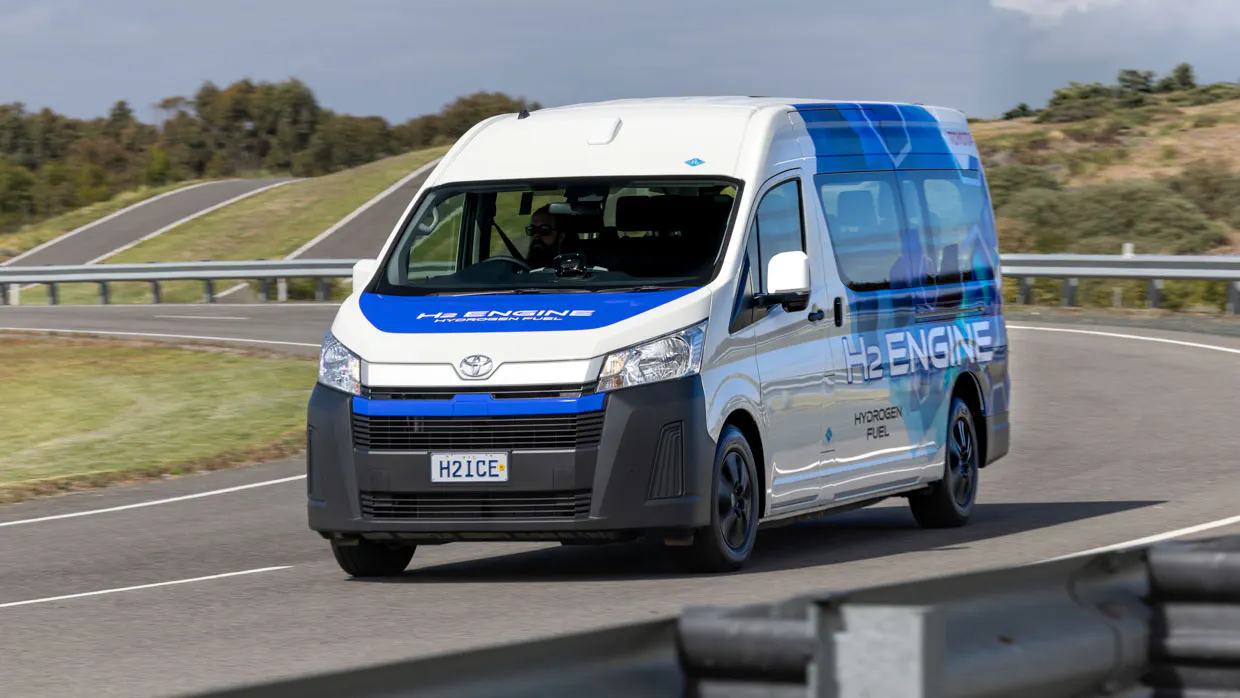 Toyota debuts hydrogen-fuelled internal combustion Hiace with a Land Cruiser heart