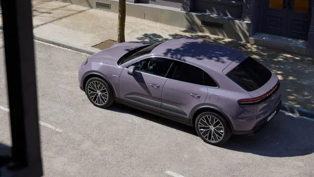 2024 Porsche Macan 4 EV top down side angle static