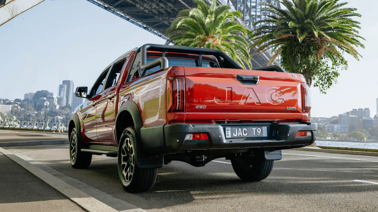 2024 JAC Motors T9 ute by Sydney Harbour rear end shot
