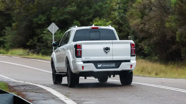 GWM Cannon Alpha Ultra Hybrid 2024 driving rear 3