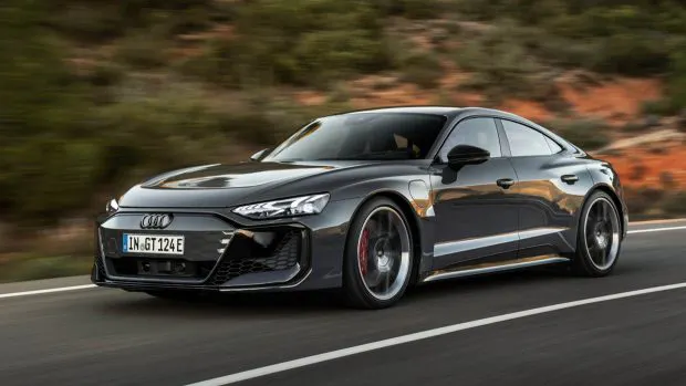 2024 Audi RS E-Tron GT side angle driving shot