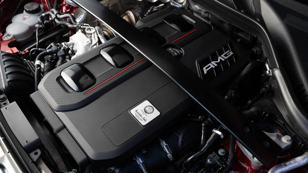 2024 Mercedes-AMG GLC 63 S engine bay shot