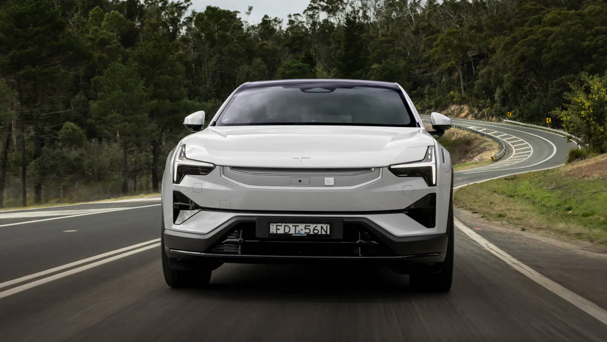2024 Polestar 3 Performance LRDM front angle driving shot