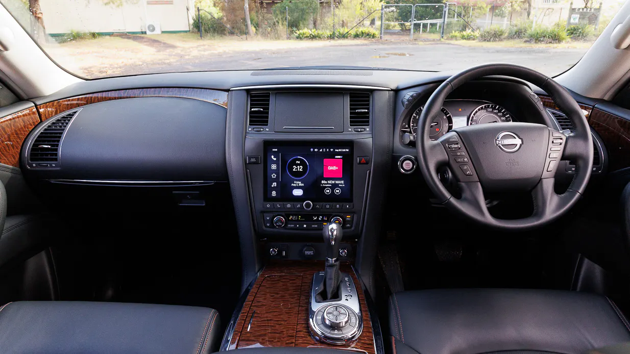 2024 Nissan Patrol Ti-L interior centre wide shot